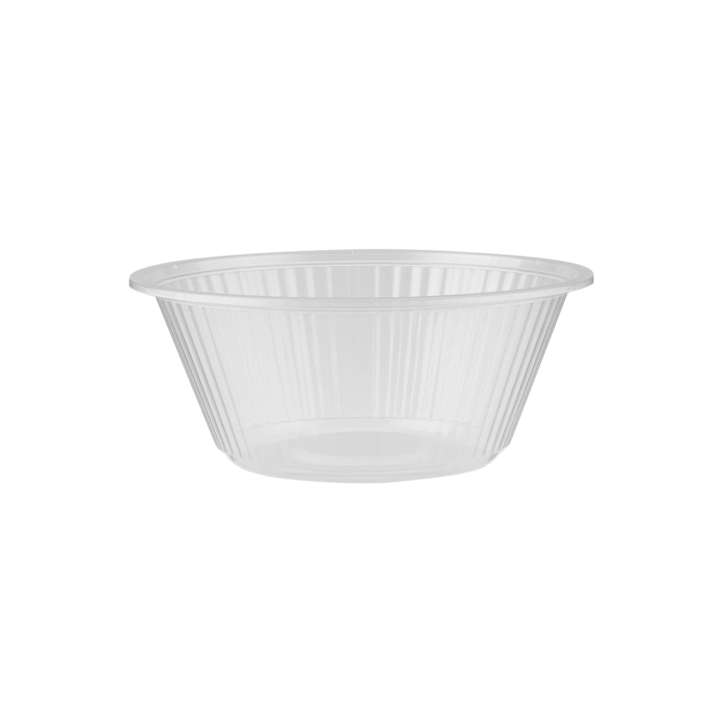 CONTENEDOR TRANSPARENTE REDONDO ACANALADO 40OZ+TAPAS TRANSPARENTES 5PCS