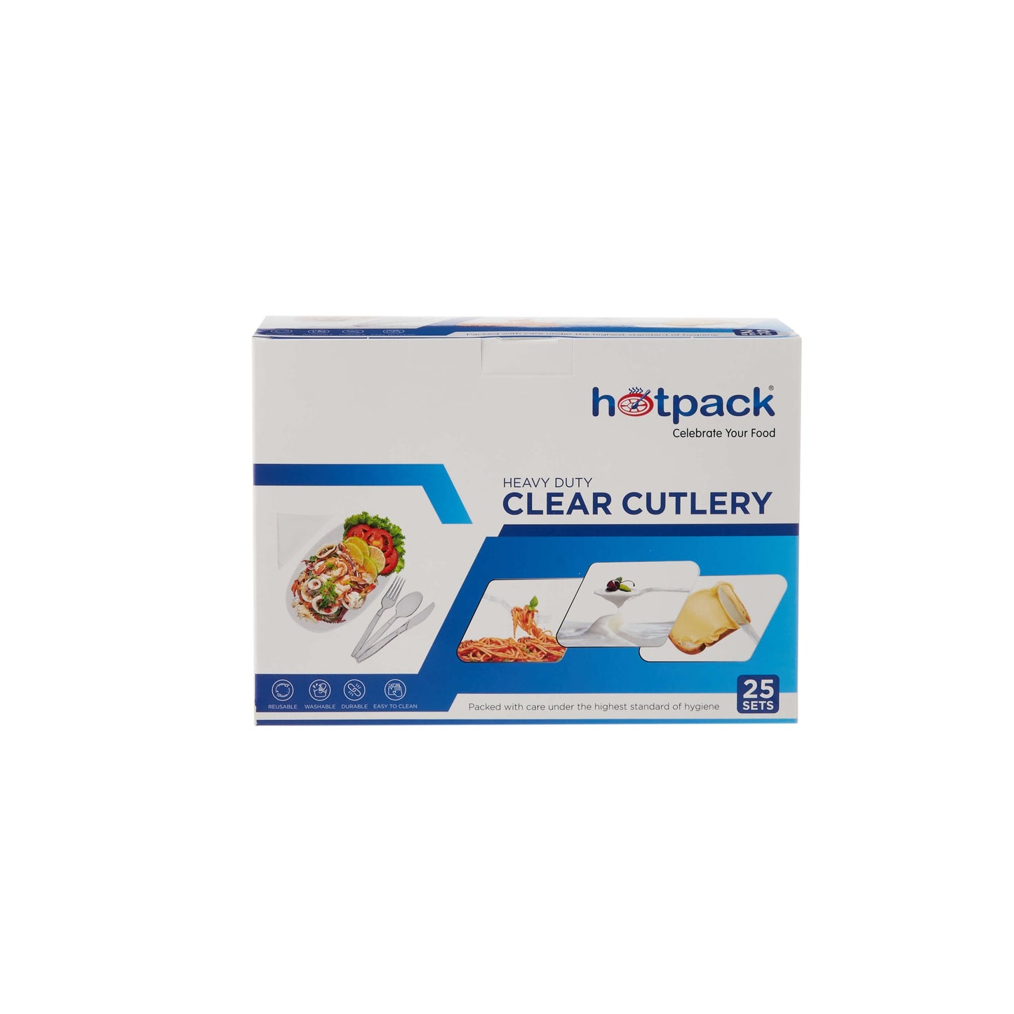 CUBIERTOS TRANSPARENTES RESISTENTES 25SETS
