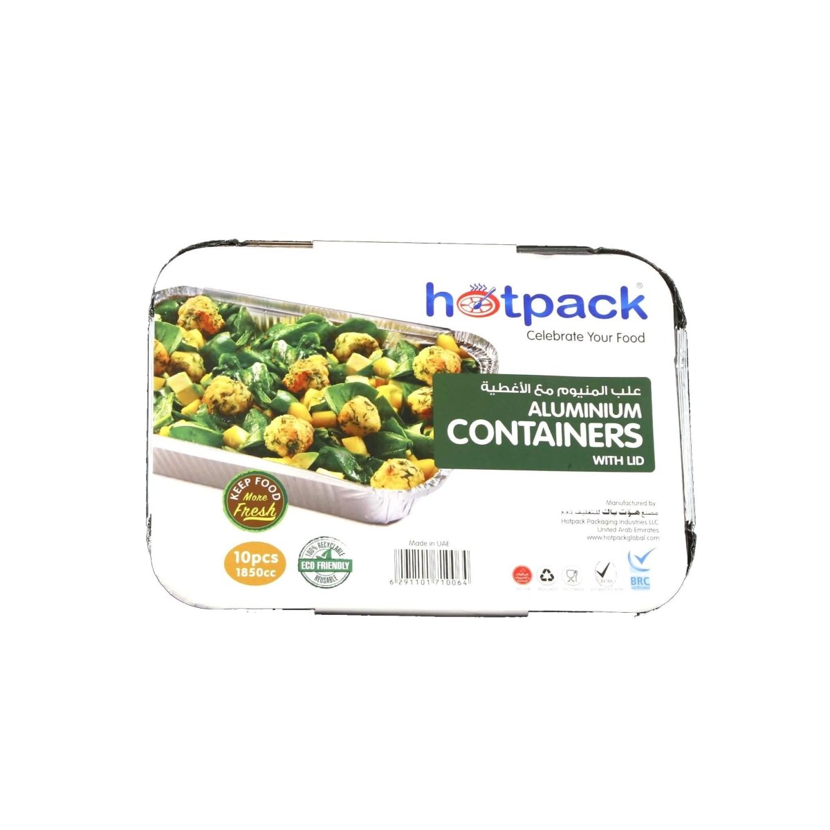 HOTPACK CONTENEDOR DE ALUMINIO 83185 10PCS