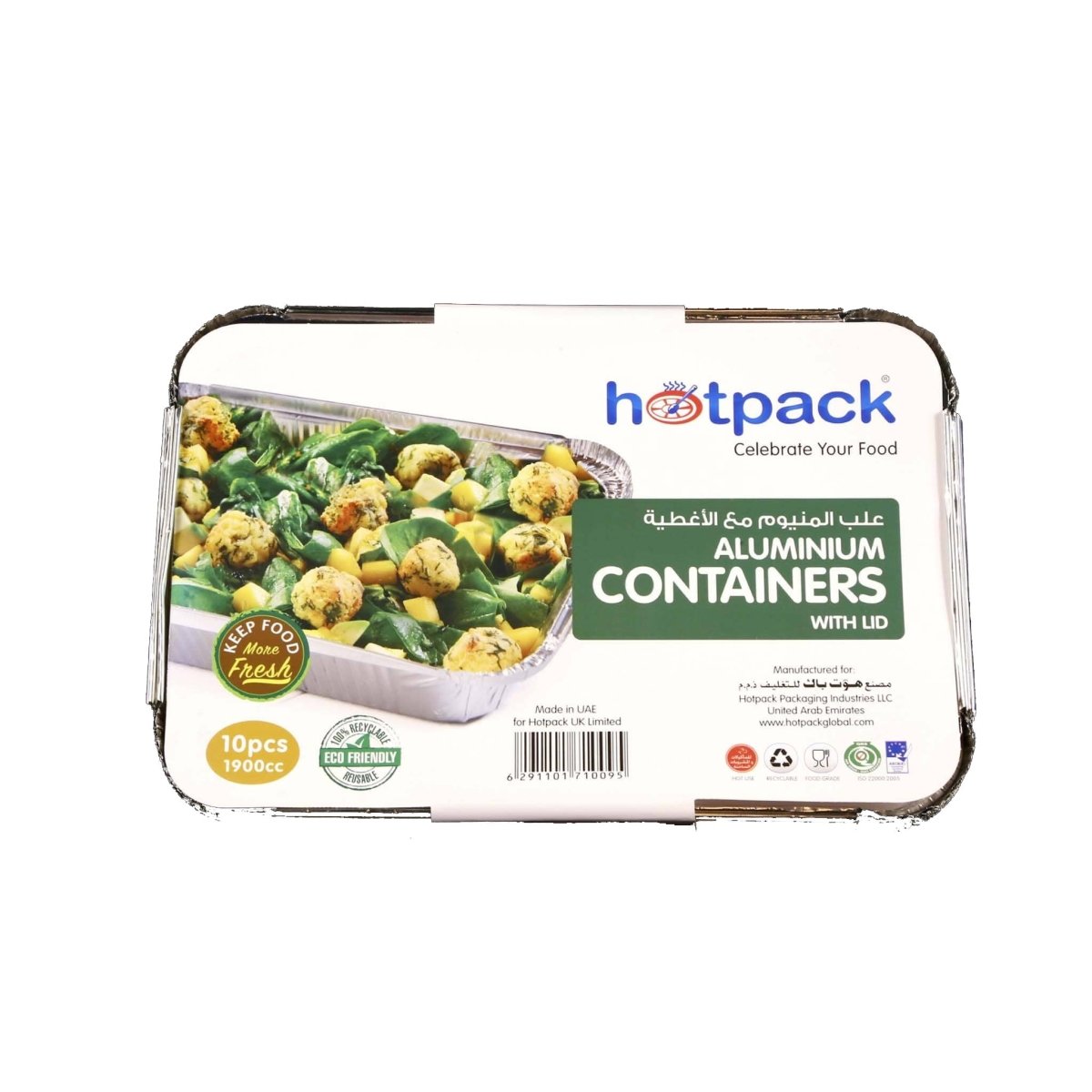 HOTPACK CONTENEDOR DE ALUMINIO 83190 10PCS