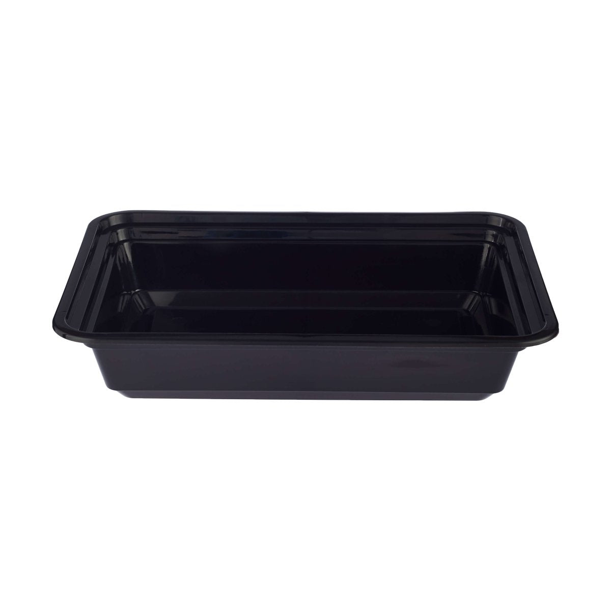 CONTENEDOR RECTANGULAR DE BASE NEGRA 24OZ