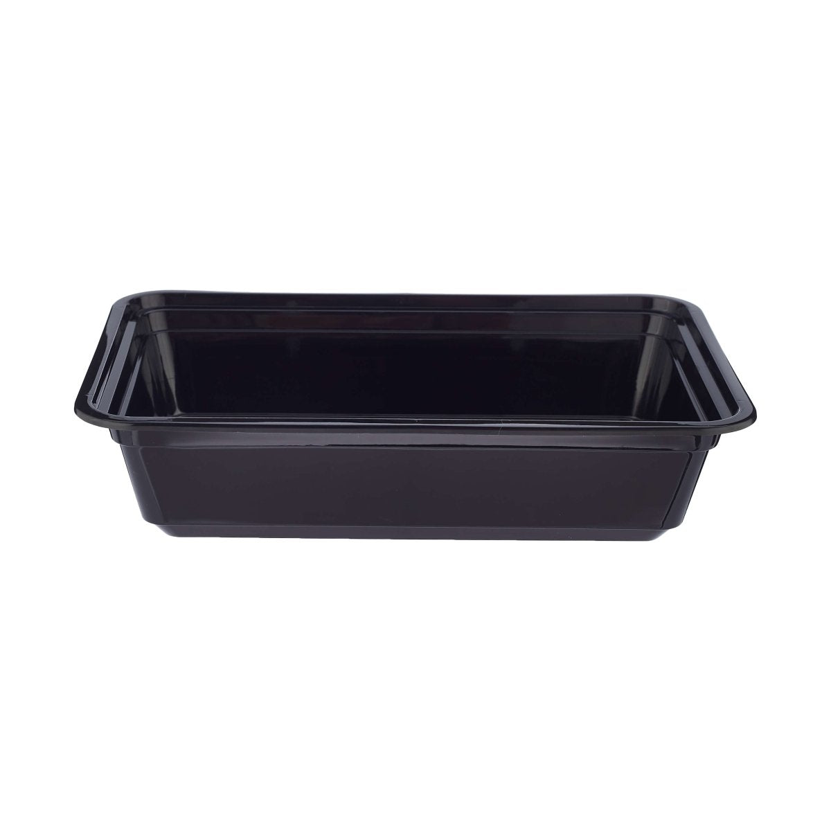 CONTENEDOR RECTANGULAR DE BASE NEGRA 38OZ