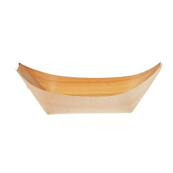 BANDEJA DE MADERA EN FORMA DE BARCO 170X97MM 20PCS