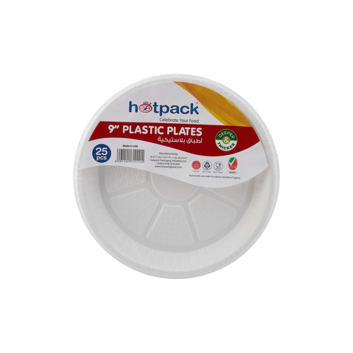 PLATO DE PLÁSTICO 9" 25PCS