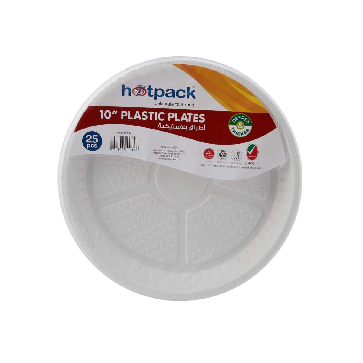PLATO DE PLÁSTICO 10" 25PCS