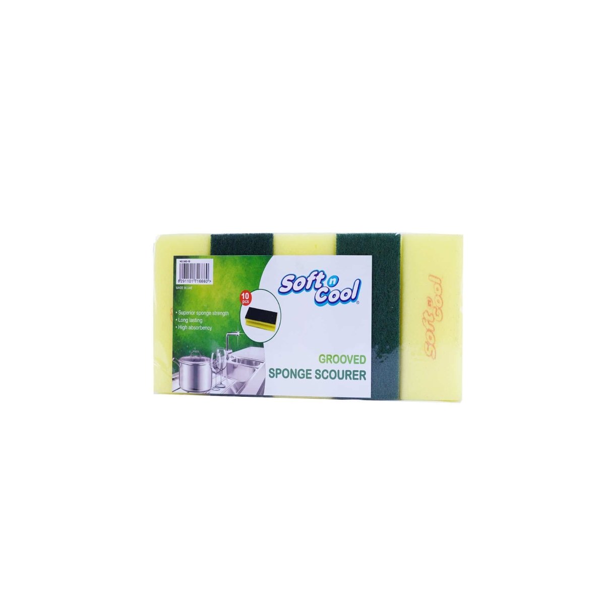 ESPONJA DE COCINA GRANDE 14*7CM 10PCS