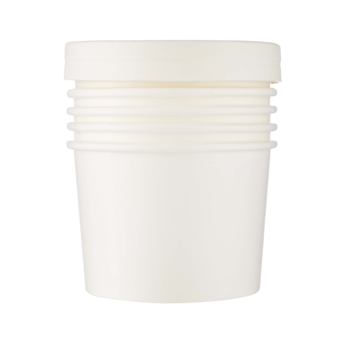 HOTPACK CUENCO DE FIDEOS DE PAPEL BLANCO 8 OZ + TAPAS 5PCS