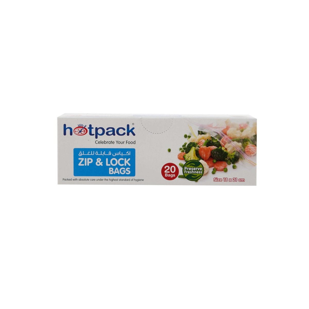 BOLSA CON CIERRE ZIP 1812CM 20PCS