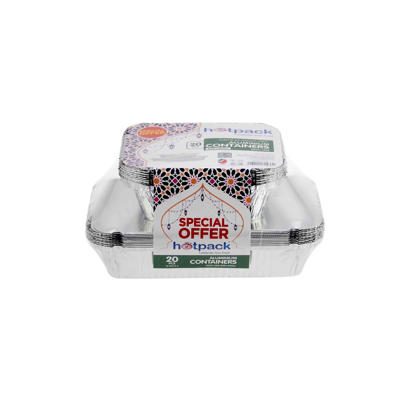CONTENEDOR DE ALUMINIO HOTPACK COMBO PACK COMPRA 2 Y OBTÉN 1 GRATIS
