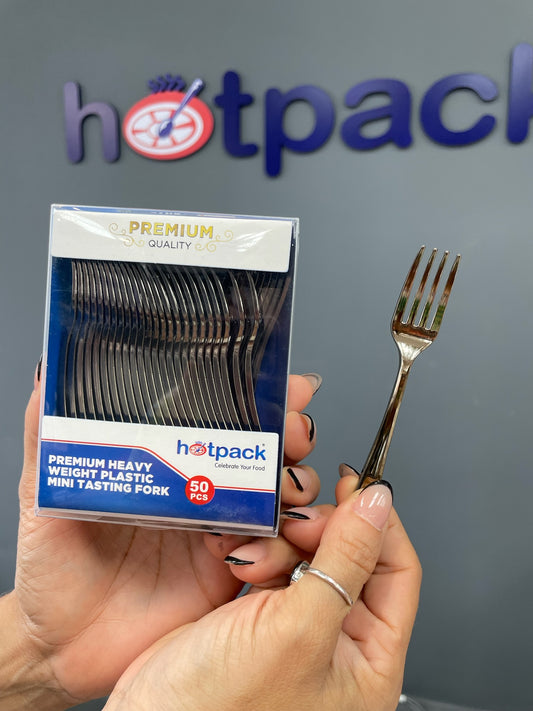TENEDORES MINI PLATEADOS - 50 PCS