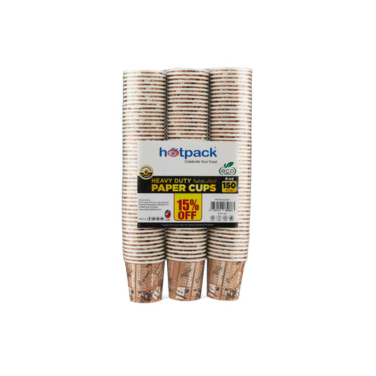 VASOS DE PAPEL HOTPACK 4OZ PAQUETE DE 3 - 15% OFERTA ESPECIAL