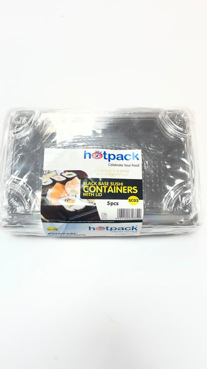 CONTENEDOR NEGRO SUSHI + TAPAS SC03 - 5PCS