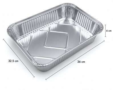 BANDEJA DE ALUMINIO SIN TAPA - 108OZ