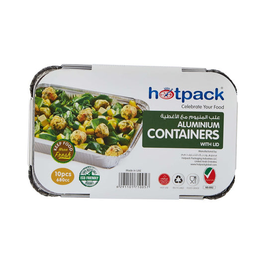 HOTPACK CONTENEDOR DE ALUMINIO 8368 10PCS