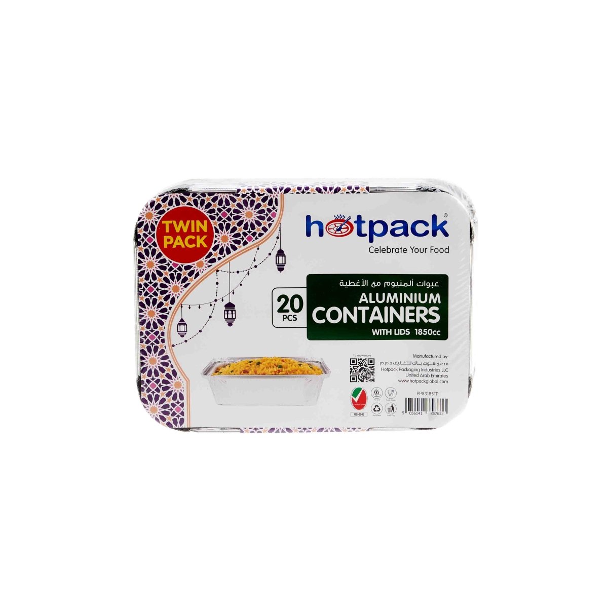 CONTENEDOR DE ALUMINIO 83185 + TAPAS PAQUETE DOBLE 10PCSX2