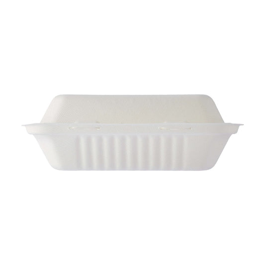 CAJA DE ALMUERZO BIODEGRADABLE CON 3 DIVISIONES 9"
