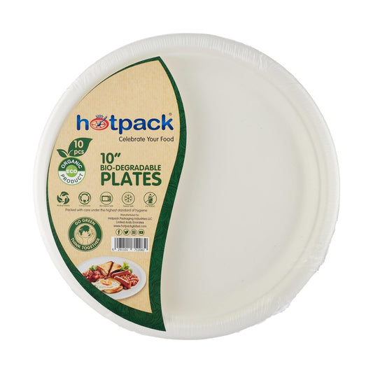 PLATO DE PAPEL BIODEGRADABLE DE 10" 10PCS