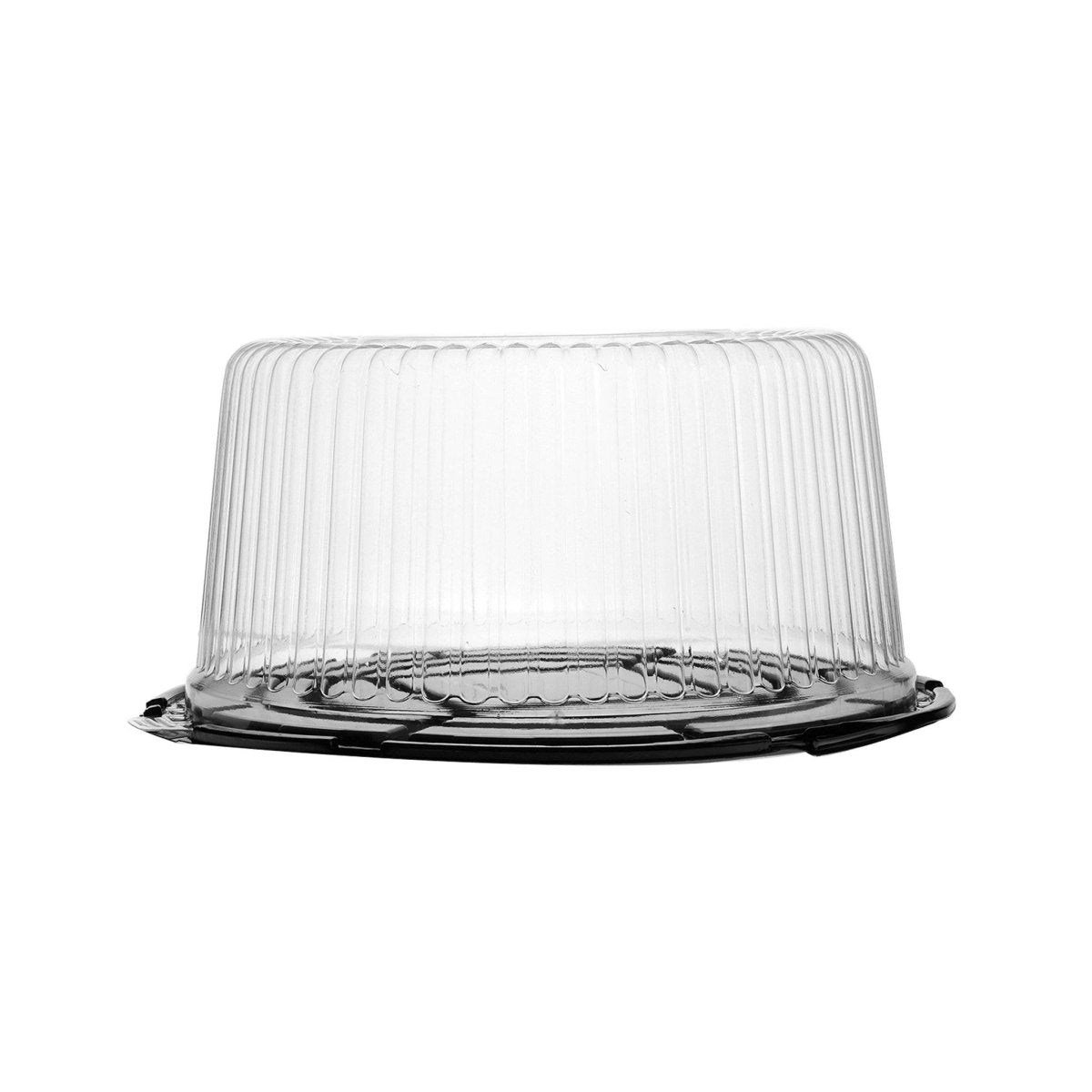 CONTENEDOR PARA PASTELES BASE NEGRA 10" + TAPAS TRANSPARENTES