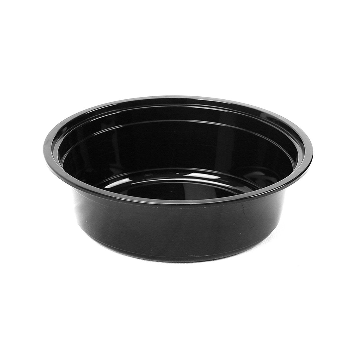 CONTENEDOR REDONDO PP BASE NEGRA PARA MICROONDAS+TAPAS 32OZ 5PCS