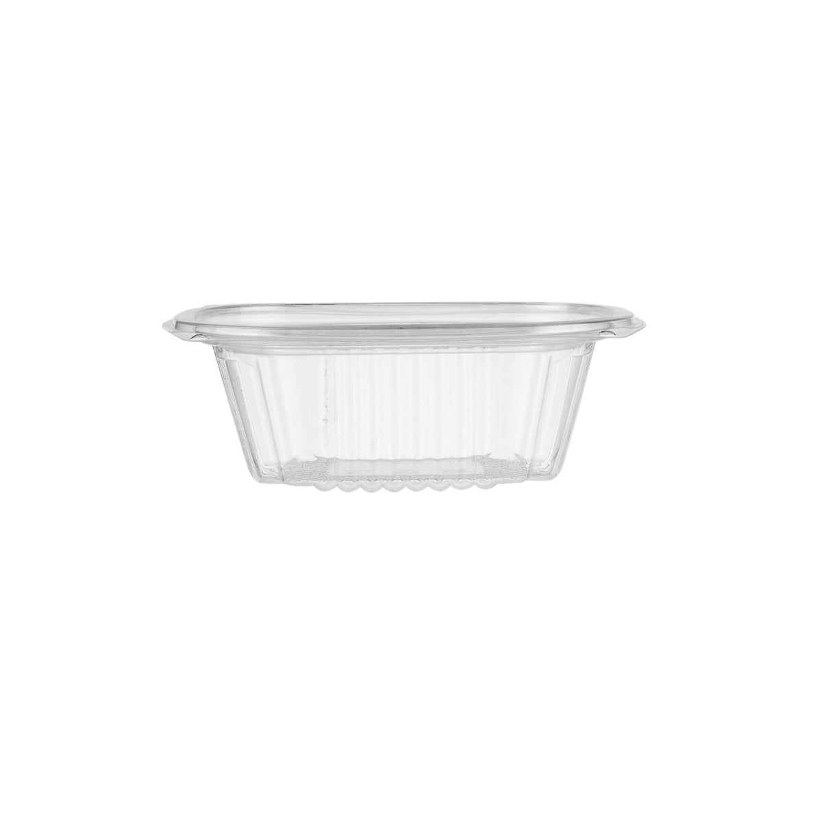CONTENEDOR TRANSPARENTE DE PLÁSTICO 6OZ + TAPAS
