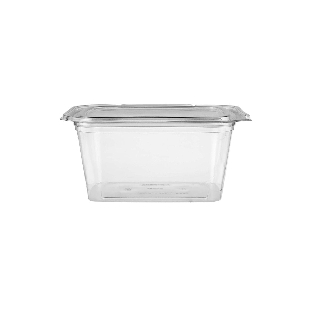 CONTENEDOR DELI CUADRADO TRANSPARENTE CON BISAGRA PET 64OZ