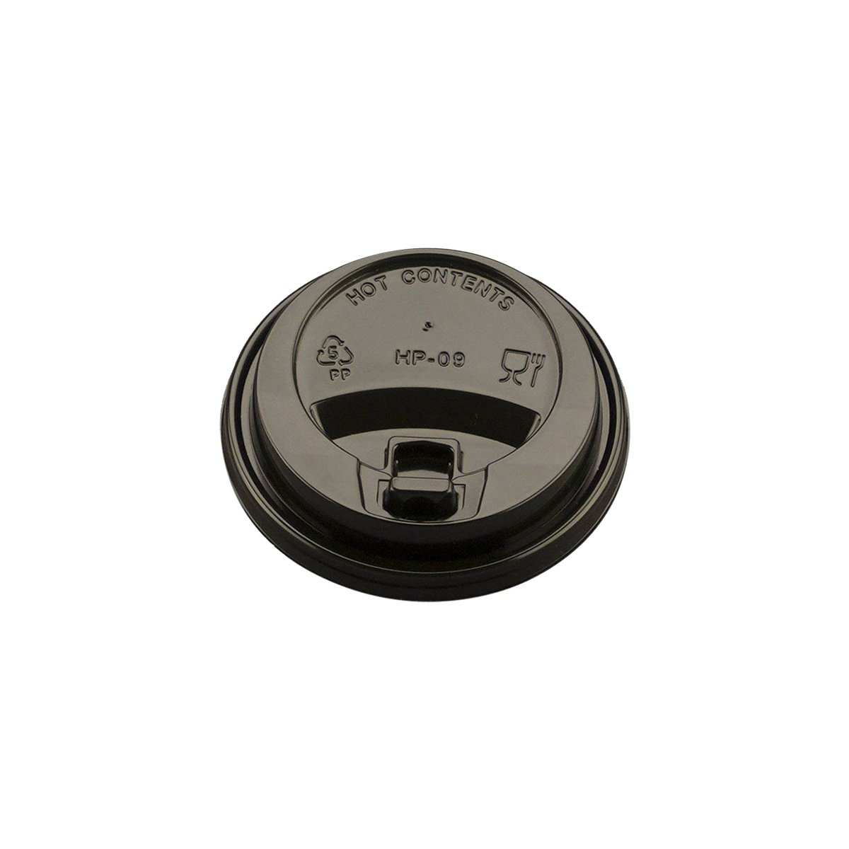 TAPAS NEGRAS PARA SORBER PARA VASO 8OZ -PPC80B