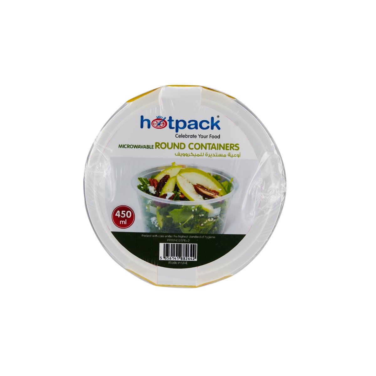 CONTENEDOR MICROONDABLE HOTPACK 450ML + TAPAS 8+2 GRATIS