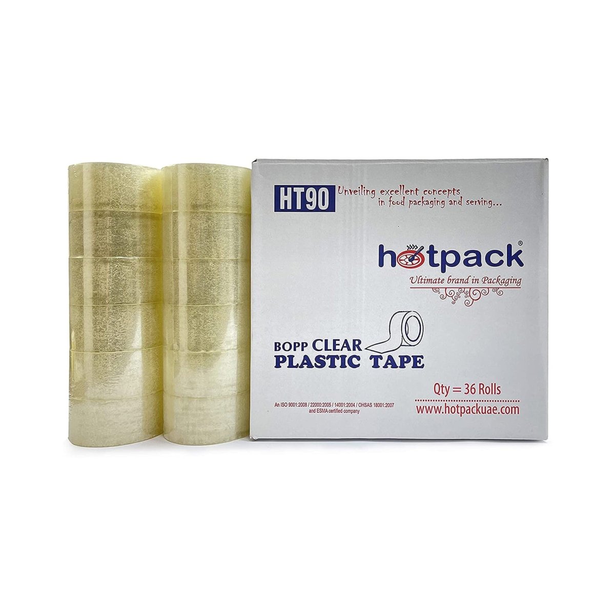 CINTA TRANSPARENTE DE PLÁSTICO 2" PAQ. 6 UND