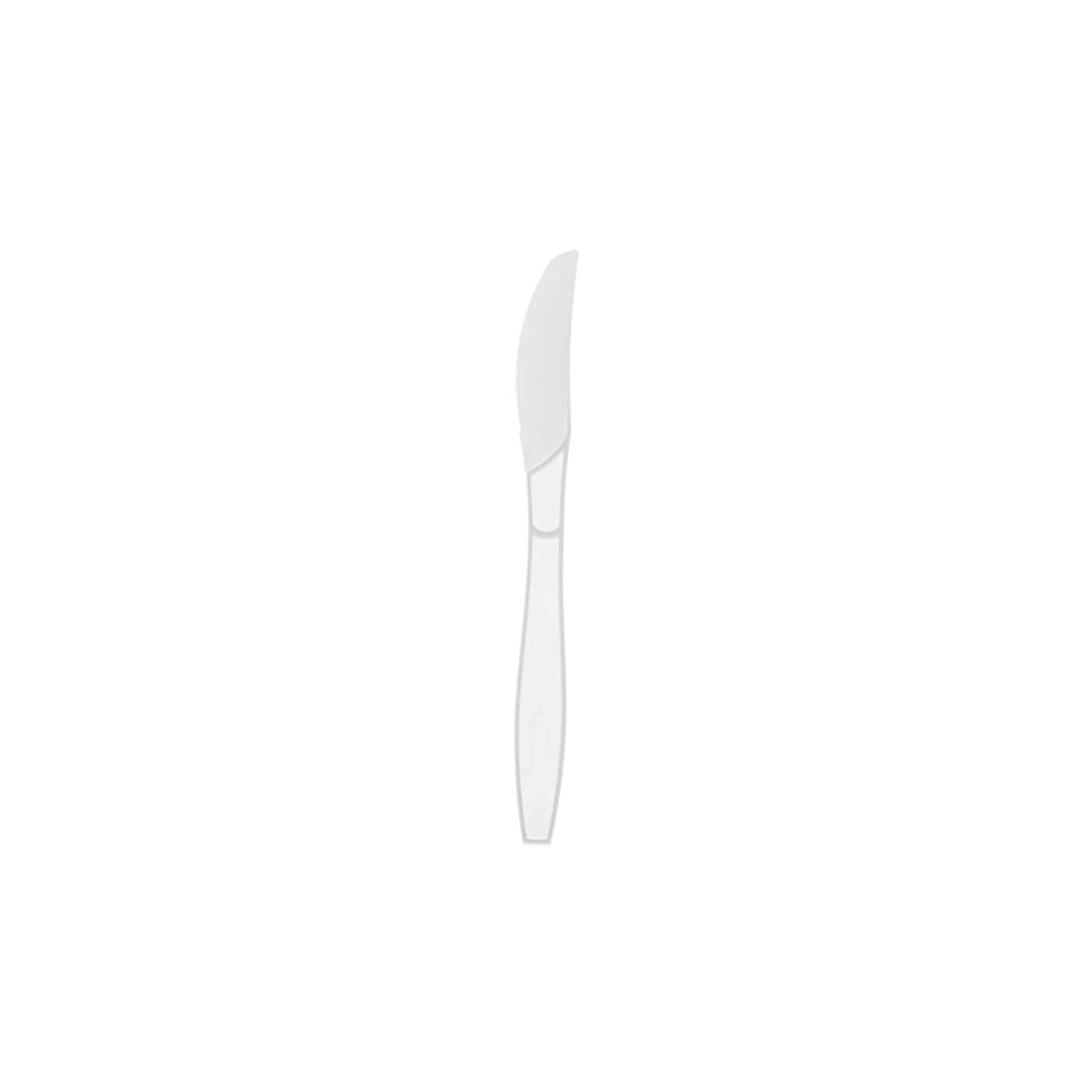 CUCHILLO RESISTENTE BLANCO PLÁSTICO 50PCS