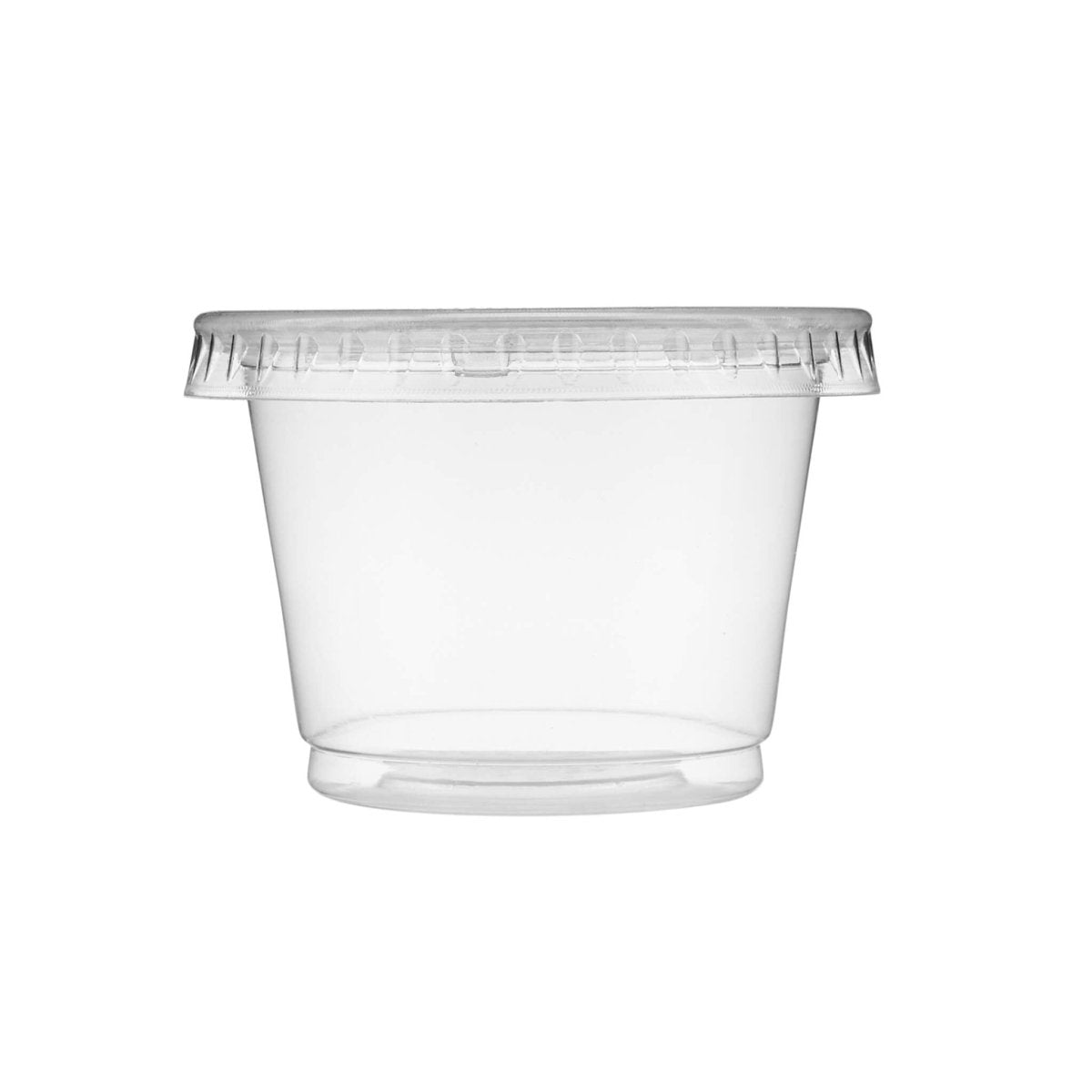 VASOS DE AJO TRANSPARENTES DE 30CC + TAPA