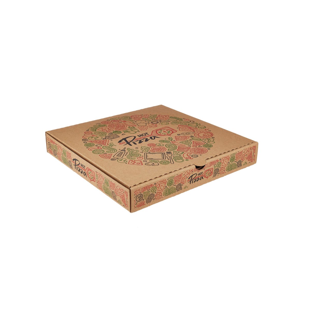 CAJA DE PIZZA IMPRESA 23X23CM