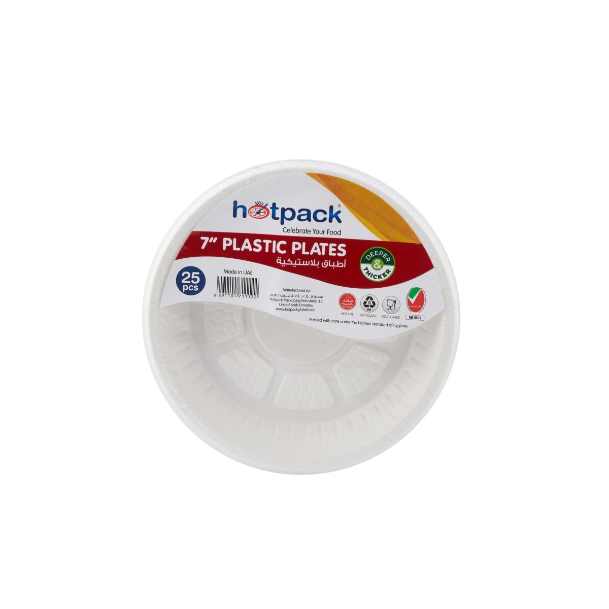 PLATO DE PLÁSTICO 7" 25PCS
