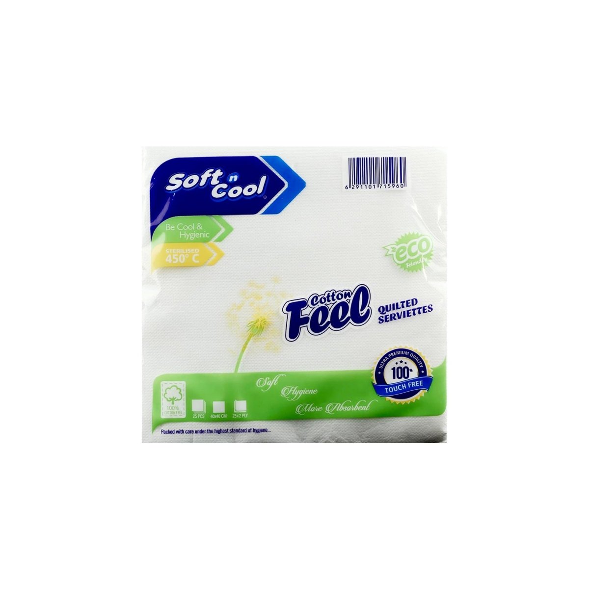 SERVILLETA SNC 4040CM TACTO ALGODÓN 25