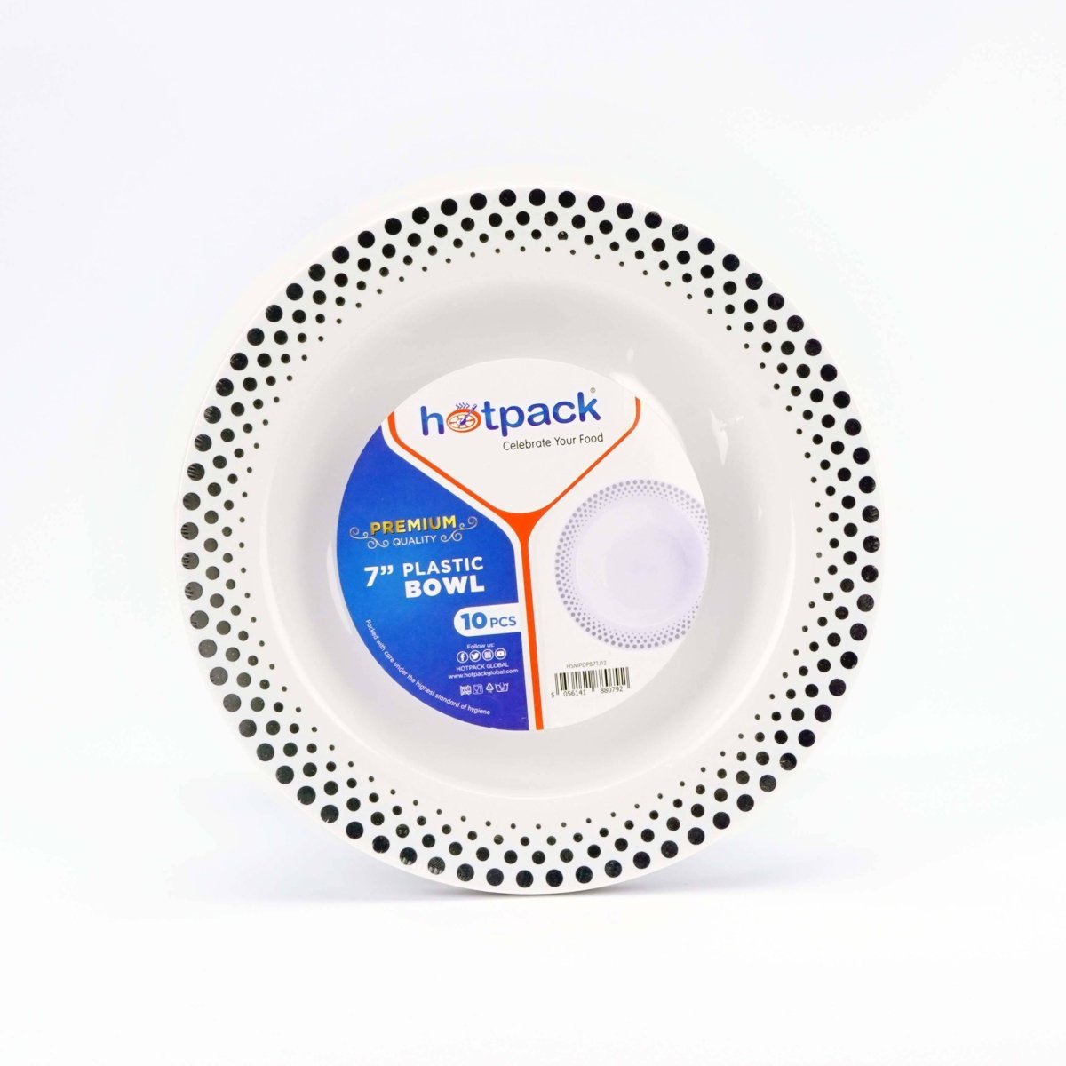 TAZÓN DE DISEÑO PREMIUM DE PLÁSTICO 7" -TJ12- 10PCS