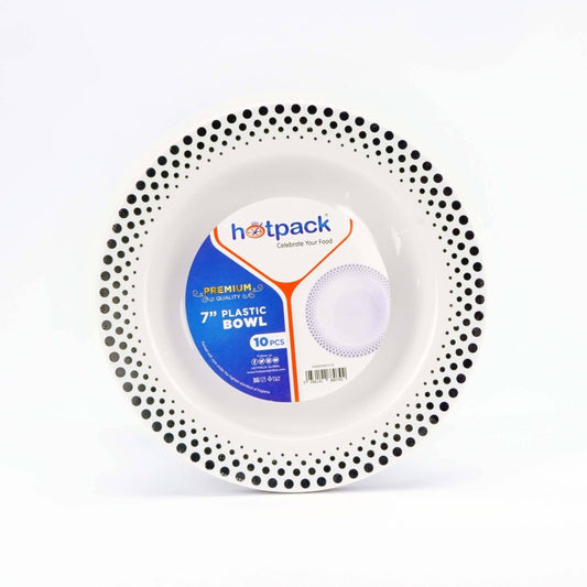 TAZÓN DE DISEÑO PREMIUM DE PLÁSTICO 7" -TJ12- 10PCS